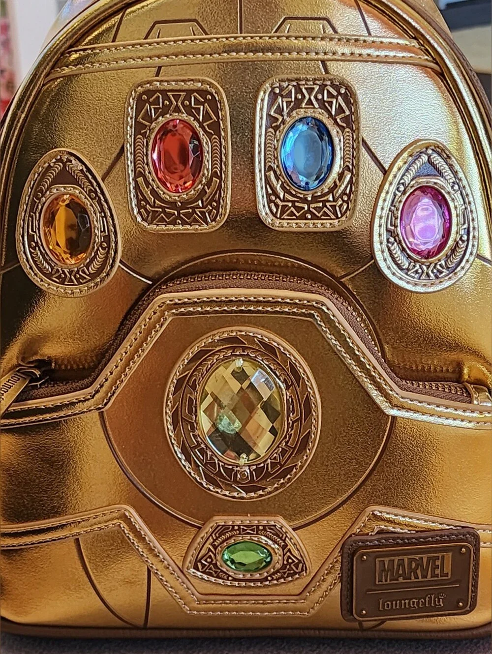 Marvel Infinity Gauntlet Gold Mini Backpack - Picture 2 of 11